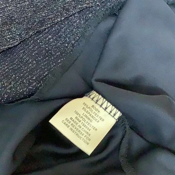 Luna Rae XL Shimmery Blue Sleeveless Ruffle Neck. New Without Tags - Picture 5 of 8